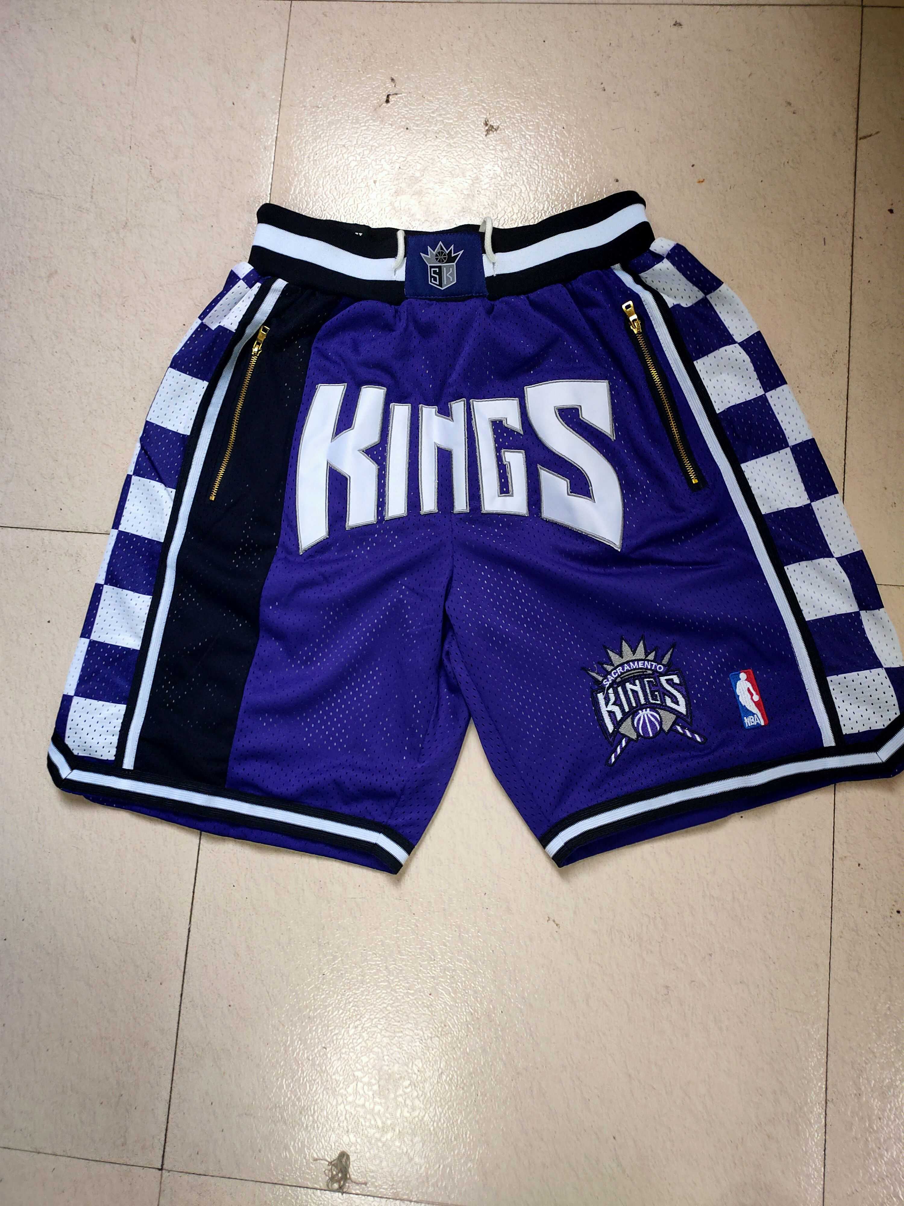 Men NBA 2021 Sacramento Kings Purple Shorts 1